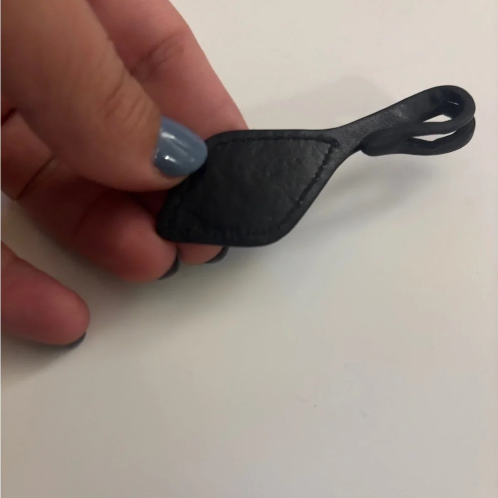 Alaia Black Leather Bag Tag